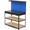 Navy 48 Inch Workbench Work Table with 2 Large Drawer and 2 Shelves